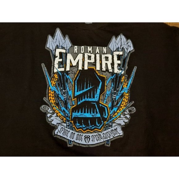 WWE Roman Empire T-Shirt 5XL XXXXXL Reigns "Spare No One Spear Everyone" Shield - Picture 5 of 12
